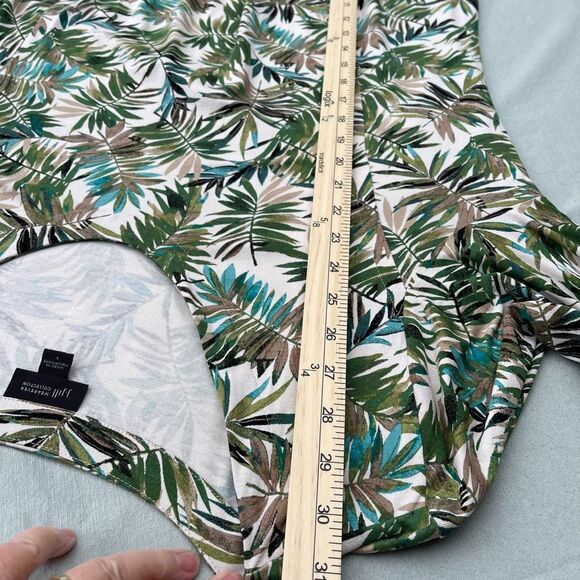 J.Jill wearables size L tropical leaf print tunic top. - Picture 8 of 10